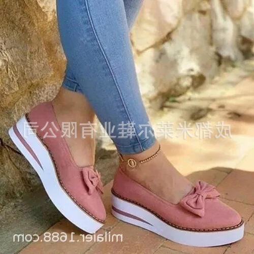 Women's Round-Toe Artificial Pu Japanese-Style Casual Slip-On Brogue Shoes Breathable Flat Mesh Women's Shoes
