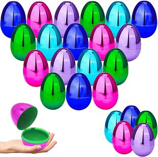 Cross border hot sale 2.25 inch 6X4.5cm Easter egg plastic eggshell open plating Easter chicken