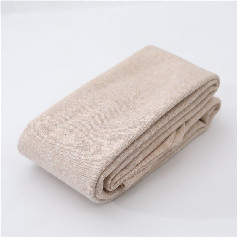 カシミヤの底のズボンの女性のベルベットの厚いズボンの靴下の春秋冬の系のオート麦の白い薄い色の縦の紋様の保温のズボンはやせています。