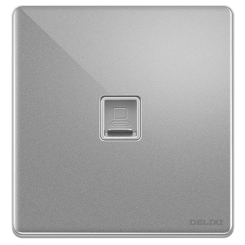 Панель Delixi Household 86 CD889 Ink Cai Caikai Open Double Control Starry Sky Gray Wall Switch