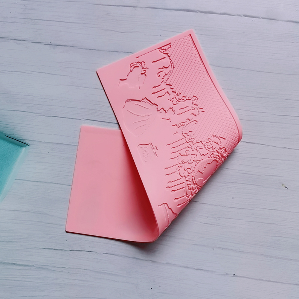 encaje 377 - 255 molde de silicona pastel de encaje molde de relieve herramientas de decoración de pastel de chocolate esterilla de relieve