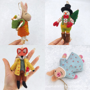 Nepal Source Factory Finished Wool Felt Doll Pendant Doll Fashion Mouse Bag Hanging Keychain Lanyard
