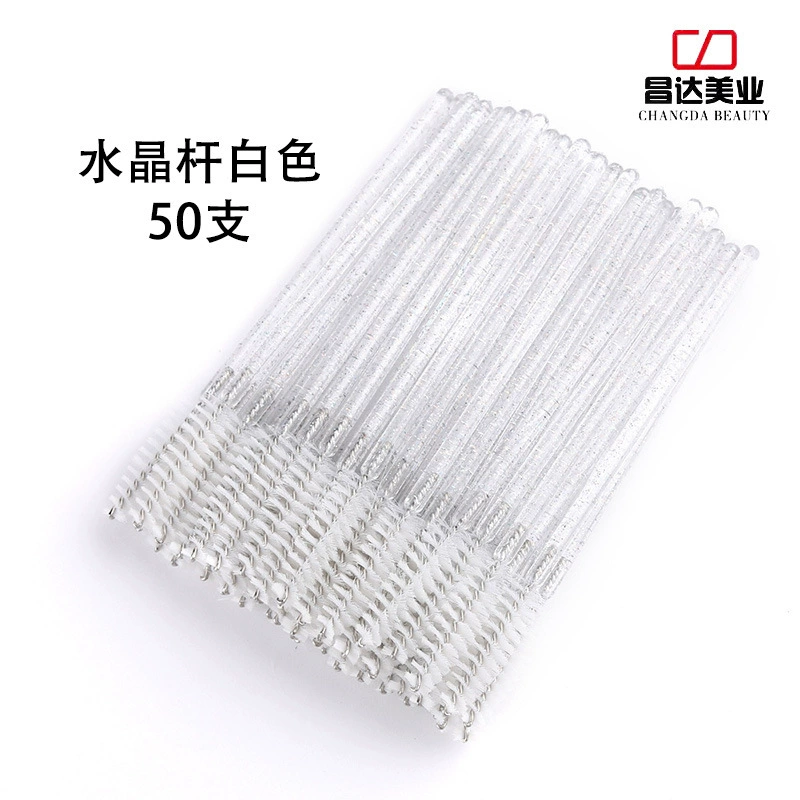 Disposable Eyelash Brushes, 50-Pack, Assorted Colors, Handheld Mascara Wands