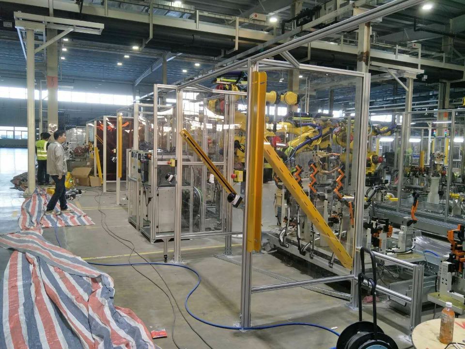 工业铝型材围栏铝合金4040车间隔离网设备安全外罩机框