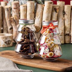500mlpetペットボトルクリスマスツリー雪だるまミルクティーボトルネット赤飲料瓶ジュース食品瓶キャンディー瓶