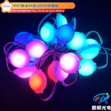 12V防水三线全彩外露LED像素灯幻彩发光字穿孔跑马灯泡Pixel Bulb