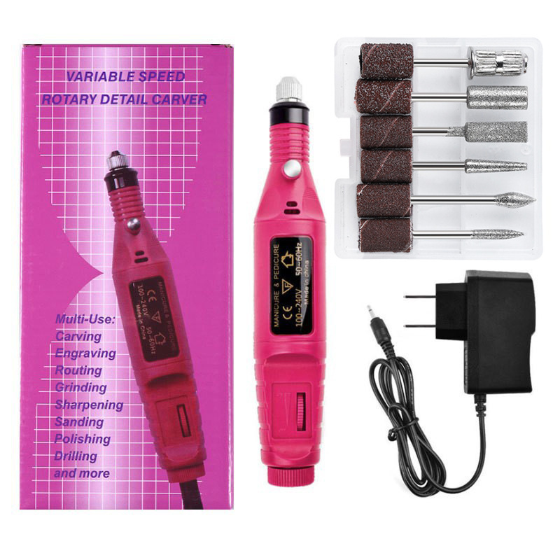 Torno de Uñas Eléctrico Portátil para Pulido de Uñas
