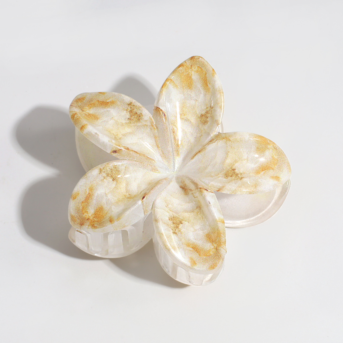 58g Weight Hair Claws Hair Accessories Type 1 Piece Quantity Daily Occasion Plastic Material Plumeria Pattern Women's Gender Sweet Style Sweet Women's Plumeria Plastic Hair Claws 7