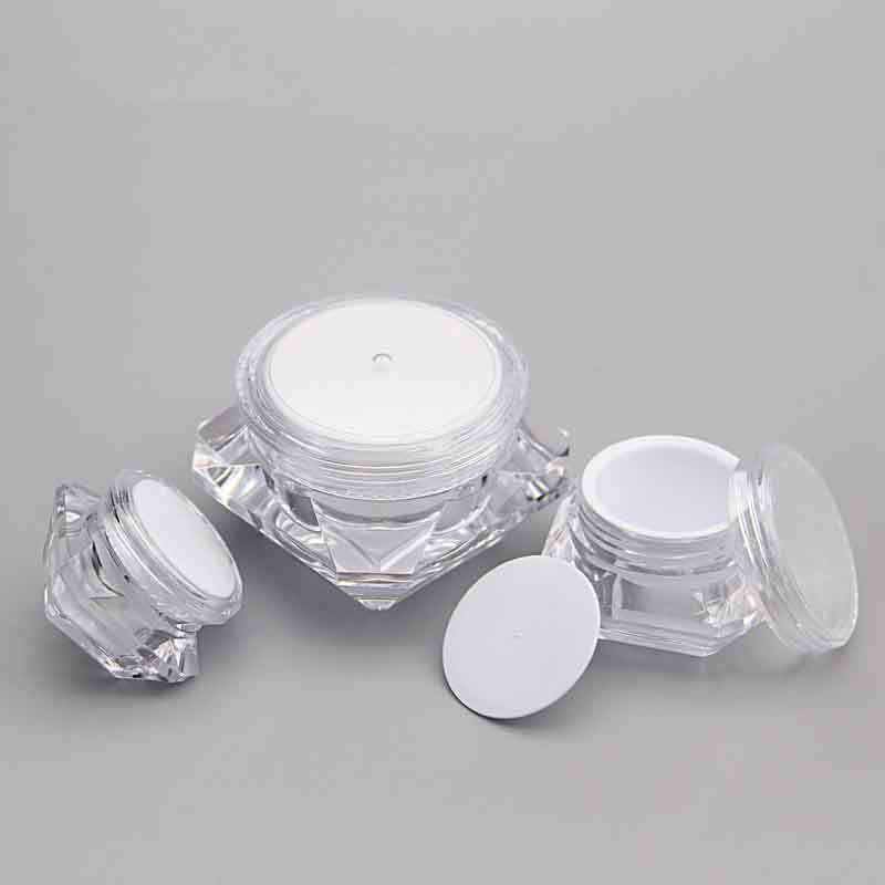 现货 化妆品5克10克15克面霜分装盒眼霜瓶护肤品样品瓶透明钻石瓶