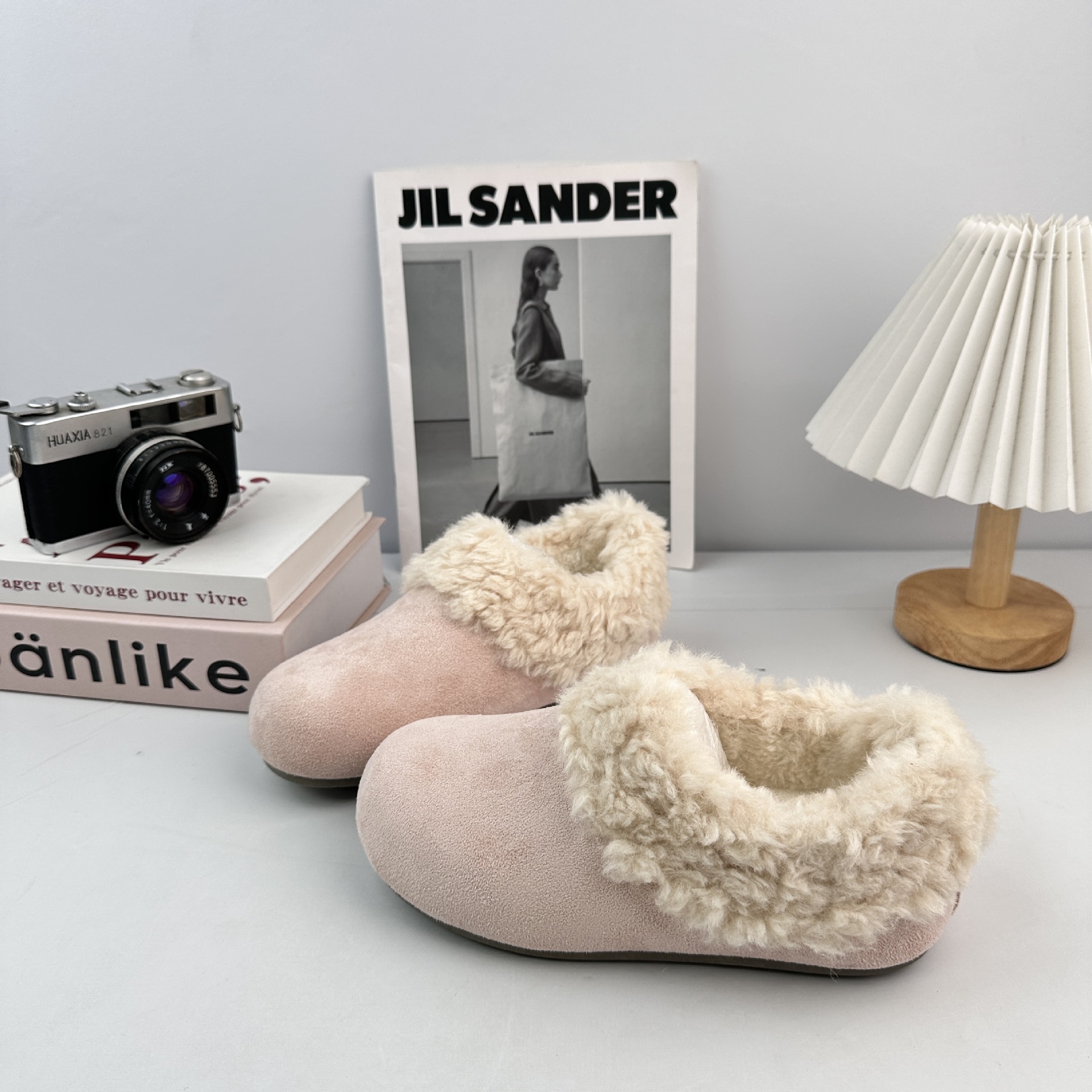 Yuanbo2025 invierno más zapatos de lana cálidos, zapatos de algodón, zapatillas de algodón, zapatillas de algodón, cabello