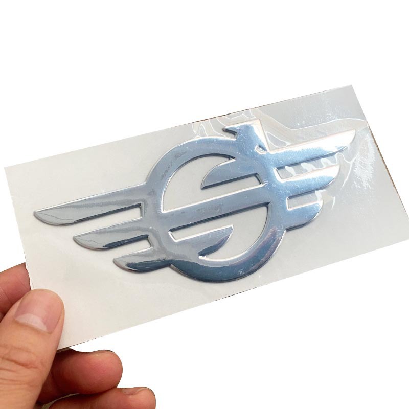 Personalizada de plata tridimensional cóncavo-convexo fuente etiqueta suave coche eléctrico placa de identificación muebles signos eléctricos tridimensionales image 5
