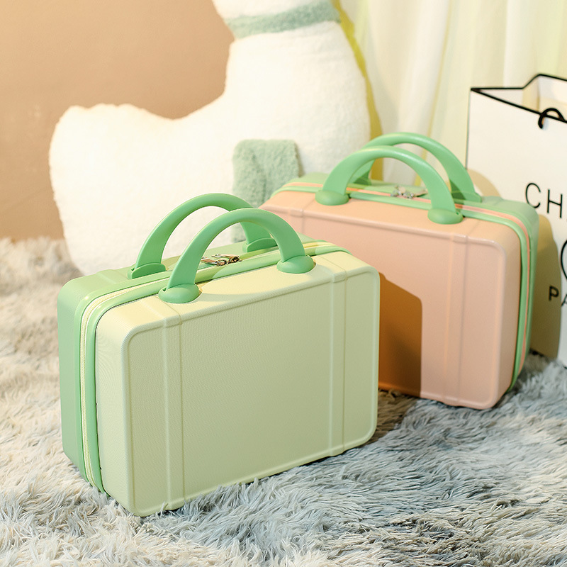 Customized Small Suitcase Suitcase 14inch Makeup Box Souvenir Small Mini Travel Password Box Cosmetics Bag