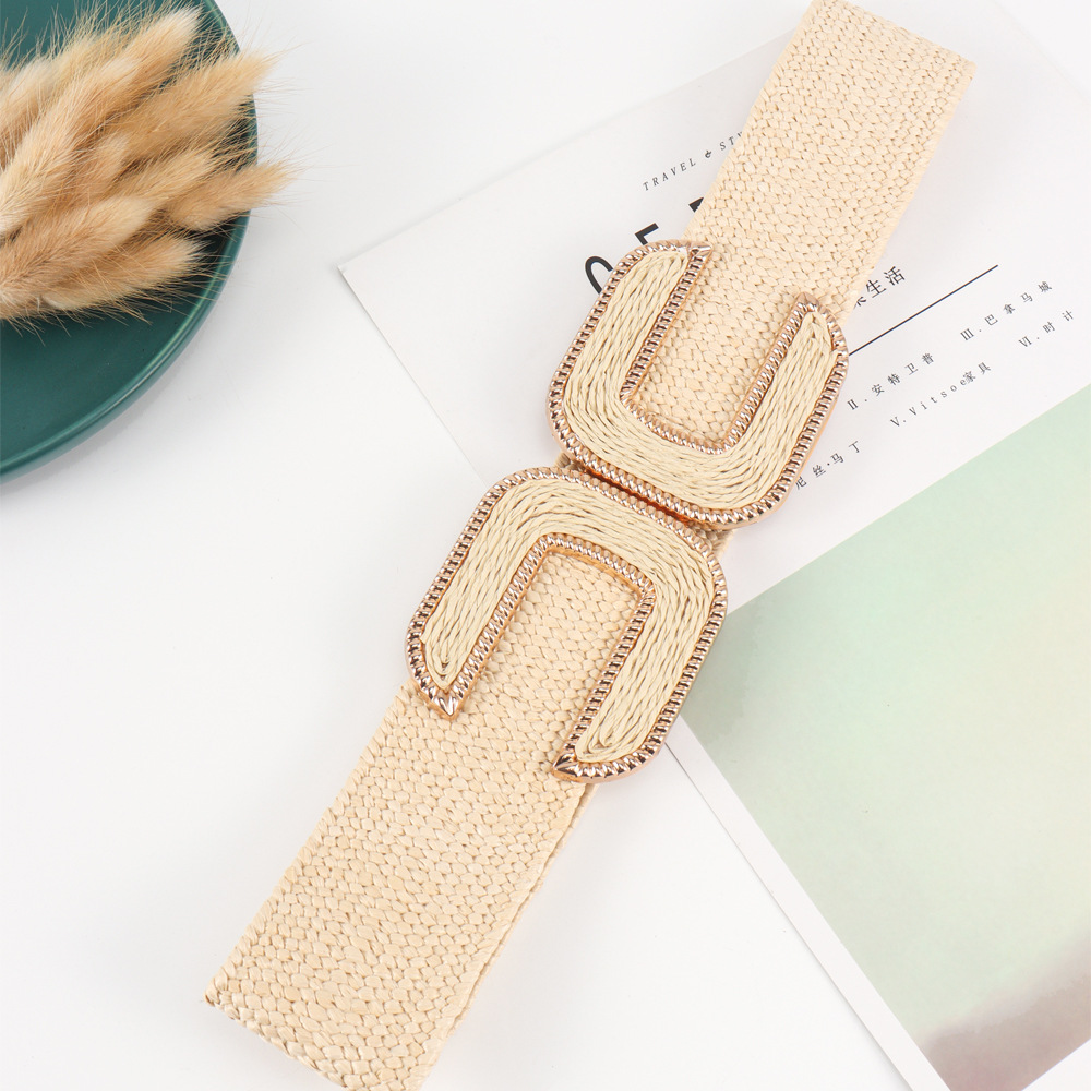 Fashion Letter Alloy Women's Woven Belts 1 Piece display picture 2