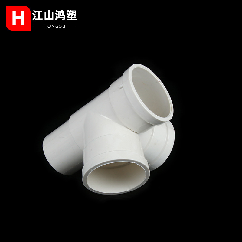 PVC estándar nacional cuello tridimensional de cuatro vías accesorios de enchufe de cuatro vías 50 75 110 accesorios de cuello inferior