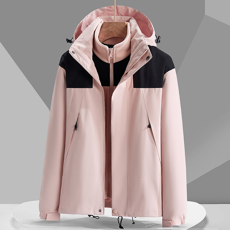 Chaqueta Cortavientos 3 en 1 Desmontable para Otoño e Invierno