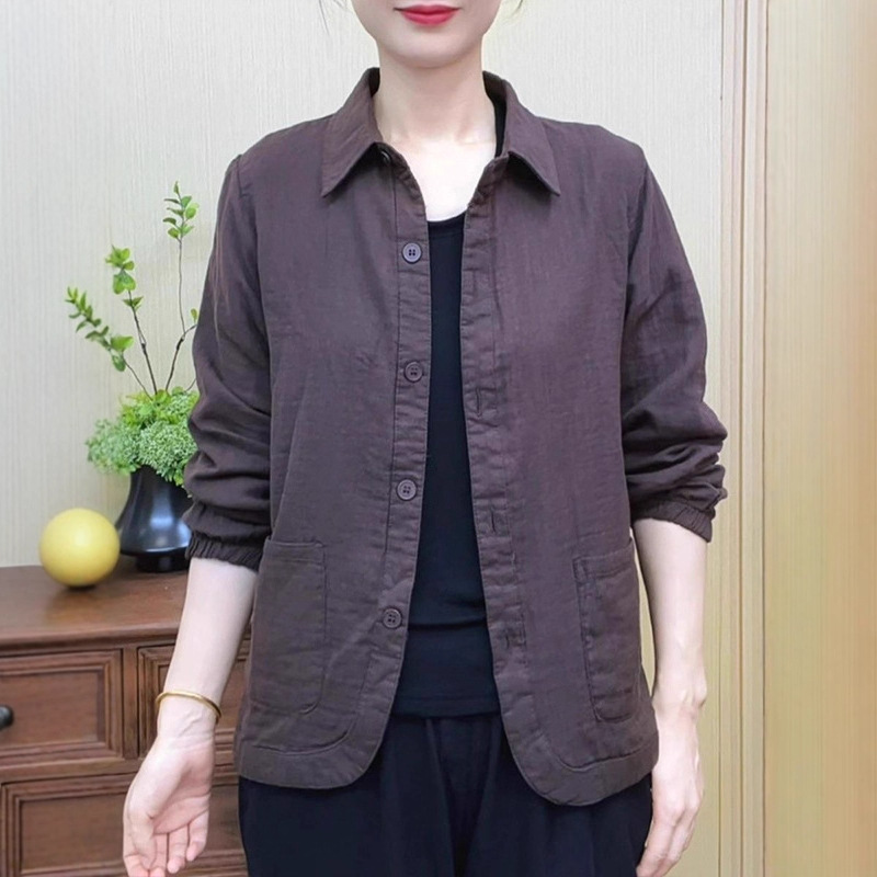Mom's Long-sleeved Shirt Women's Fashionable Autum Middle-aged And...