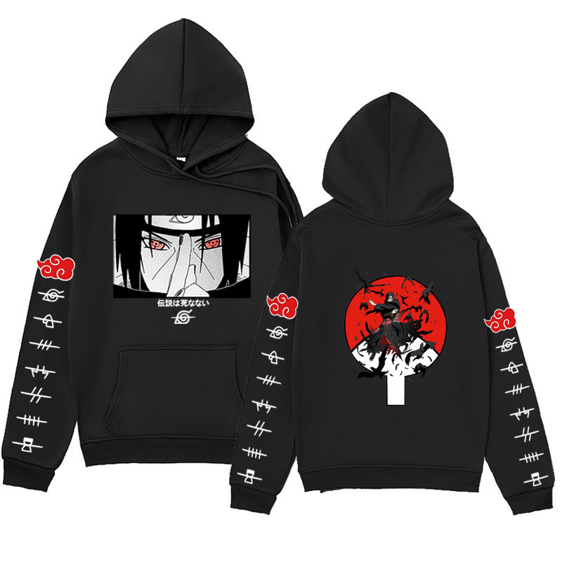 Cross-border Men's Naruto Hoodie nartuo Hoodie European and American Fashion Brand Fleece Hoodie Men's Couple Hoodie