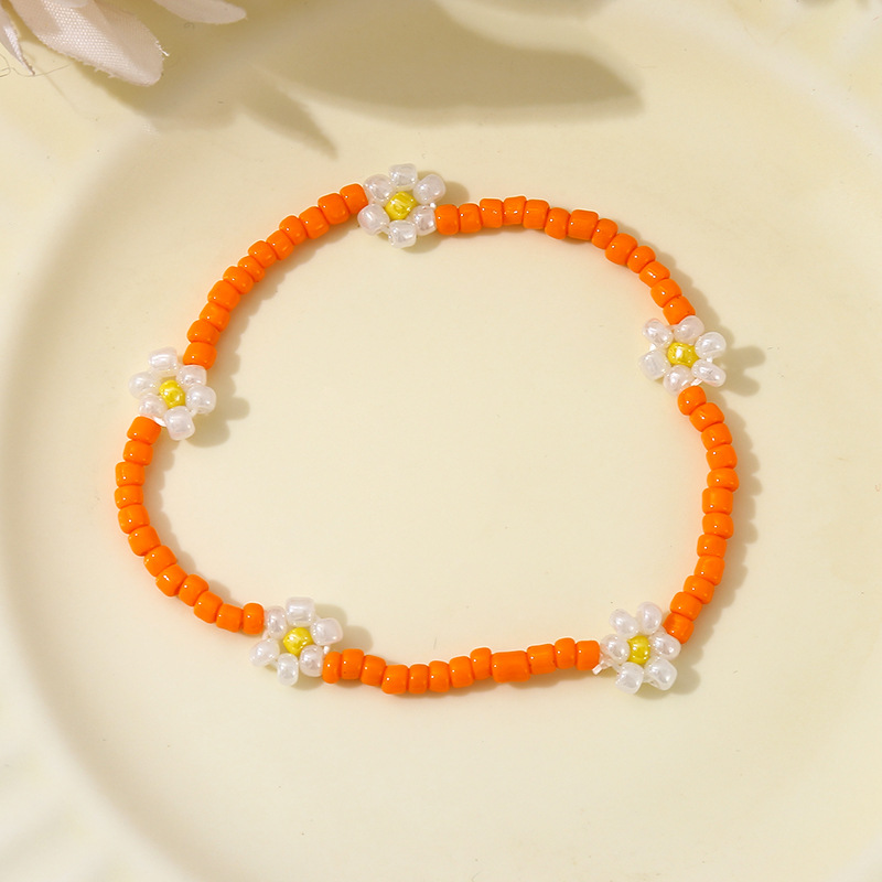 Ethnic Style Bohemian Flower Daisy Seed Bead Beaded Women's Bracelets display picture 4