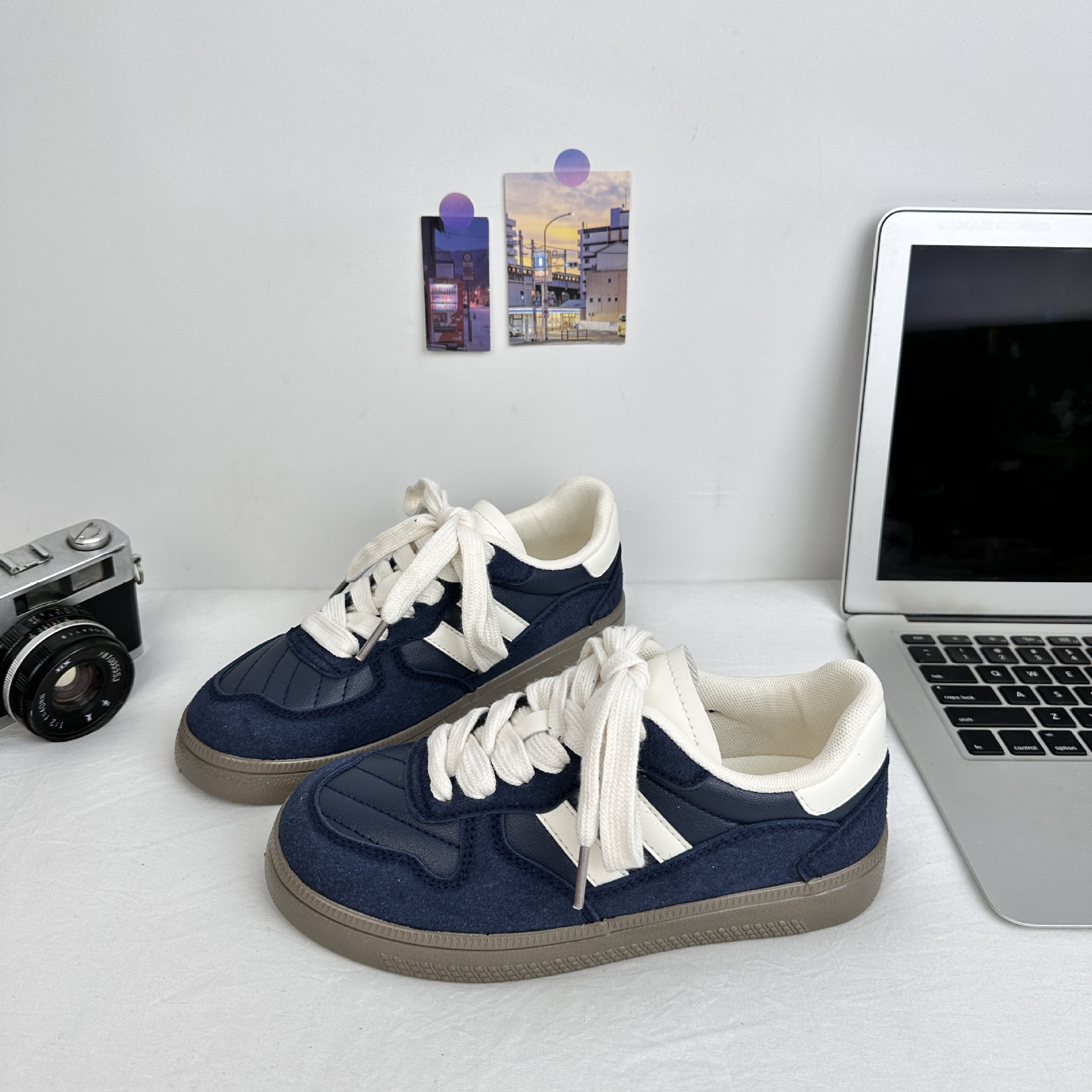 Yuanbo Hong Kong viento tendencia moral zapatos de entrenamiento femenino zapatos de lona de todo fósforo de nicho de corte bajo para estudiantes