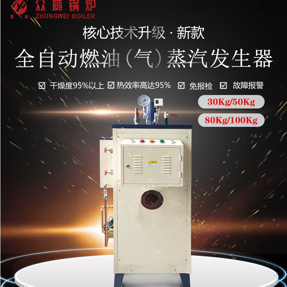 众威全自动新款火排式燃气锅炉豆制品烘干工艺酿造厂专用节能蒸汽