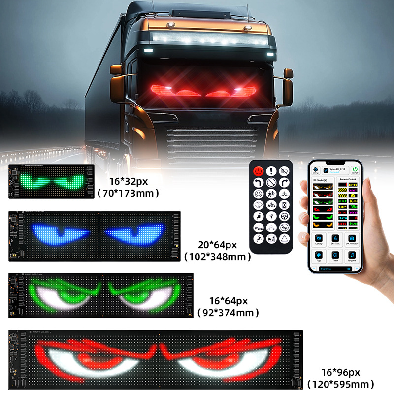 LED coche pantalla suave usb coche pantalla de publicidad flexible APP Bluetooth pantalla inteligente ventana puerta pantalla a todo color image 1