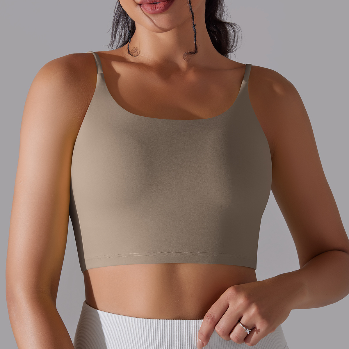 Einfacher Stil Einfarbig Nylon Baumwollmischung U-Ausschnitt Aktive Tops Weste display picture 65