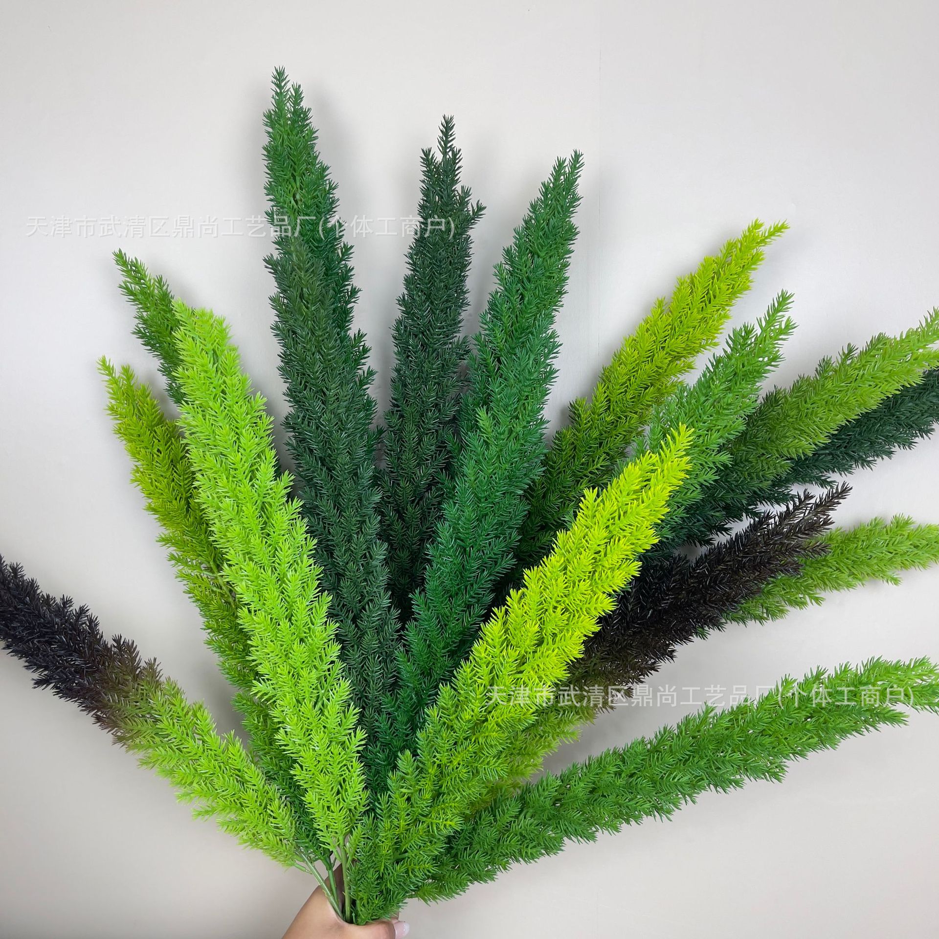 婚庆仿真绿植狼尾绿植造景花艺草飞燕草花材狐尾仿真变色天门冬