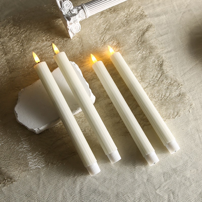 Simulador de parafina transfronteriza varilla larga vela electrónica luz LED Navidad día de San Valentín decoración atmósfera lámpara de vela