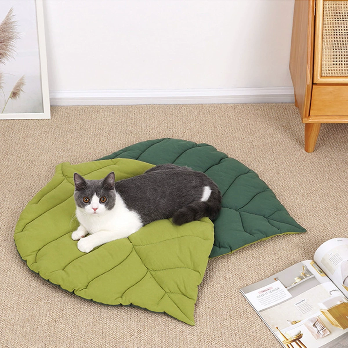 Amazon Four Seasons лист кошка коврик спальный ПЭТ спальный коврик собака коврик устойчивый к укусам кошачья клетка коврик