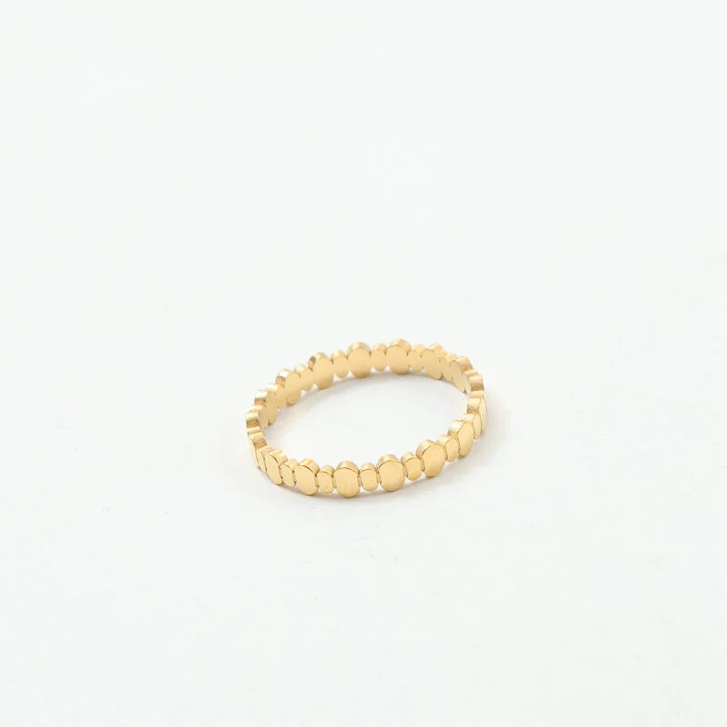 Ring stainless steel, 750 sample gold
