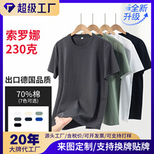 中德BYB0027-索罗娜T恤-230克纯色抗菌冰感休闲百搭亲肤工作服T恤