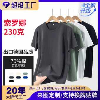 中德BYB0027-索罗娜T恤-230克纯色抗菌冰感休闲百搭亲肤工作服T恤