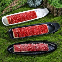 山野风密胺餐具网红火锅烤肉牛肉盘火锅涮肉盘子鲜切雪花吊龙创意