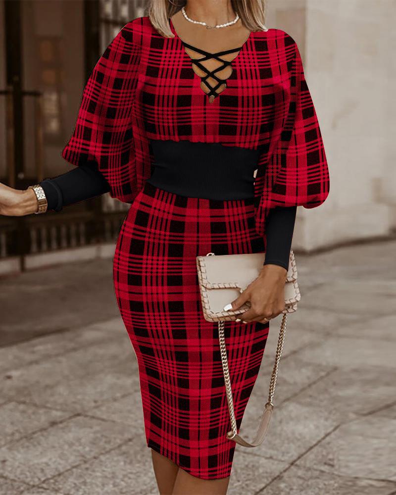 2022 estación independiente AliExpress Amazon popular Otoño e Invierno manga larga cuello en V cintura apretada vaina cuello en V vestido ropa de mujer
