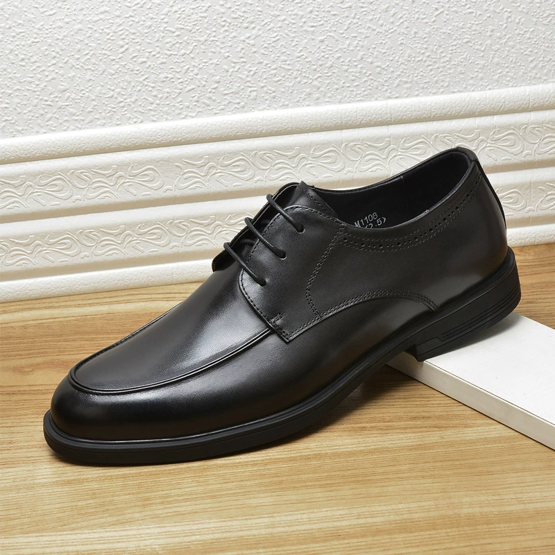 Популярные мужские деловые повседневные кожаные туфли, туфли из натуральной кожи (первый слой), мужские низкие туфли на шнуровке, обувь для жениха и свидетелей.