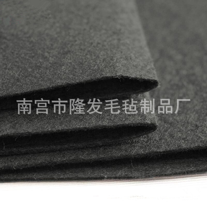2mm厚不织布戟绒布 针刺棉毛毡布 保温隔热针扎无纺布 丙纶地毯布