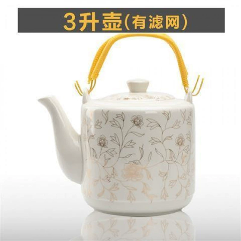 Ceramic glass big teapot, set