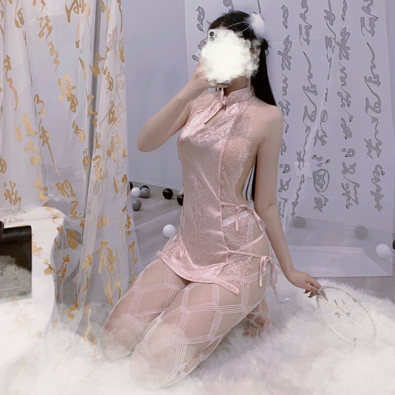 Sexy uniform wholesale Guanyun County sexy cheongsam seductive nightdress open lace printed pajamas uniform for summer Sexy uniform wholesale Guanyun County sexy cheongsam seductive nightdress open lace printed pajamas uniform for summer