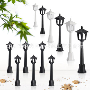 Christmas Village Street Light Cross Border Decoration Mini Road Post Light Street Mini Lamp Post Light Christmas Decoration Model Light