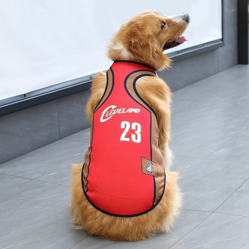 Yellow Basketball Pet Dog Jersey Vest - Polyester Sports Jersey For Small, Medium & Large Breeds