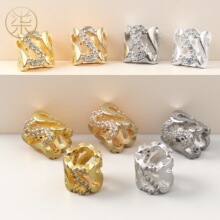 18K�~僽�߱�ɫ��ʯ���Ͱ���U�ո���diy�ֹ�ˮ�������Ʒ���
