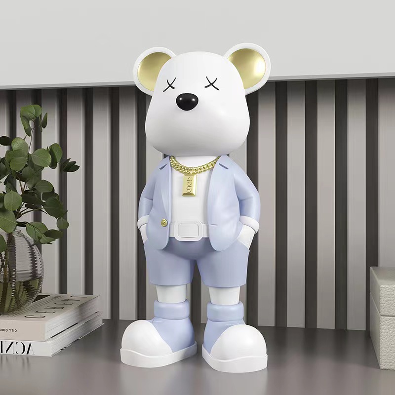 Internet Celebrant Bear Desktop Small Ornaments Living Room TV Cabinet Entrance Wine Cabinet Home Decorations Office Crafts