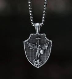 Nueva fábrica de una sola pieza entrega de estilo europeo y americano Arcángel Saint migale colgante en stock