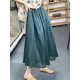 Ramie Skirt Summer Thin Casual Artistic Women's Women's Loose Waist Linen Skirt Women's Cotton and Linen Skirt Summer