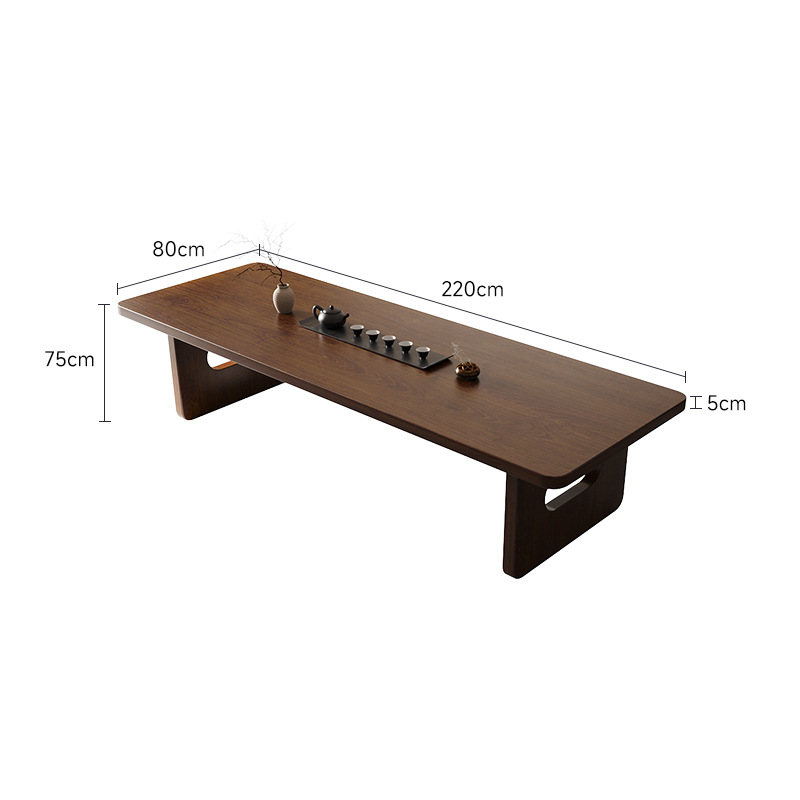 220*80*75*5cm 단단한 나무 차 테이블