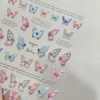 Рельефные трехмерные наклейки для ногтей с розами, корейские 3D студенческие милые водонепроницаемые наклейки для ногтей своими руками, декоративные наклейки