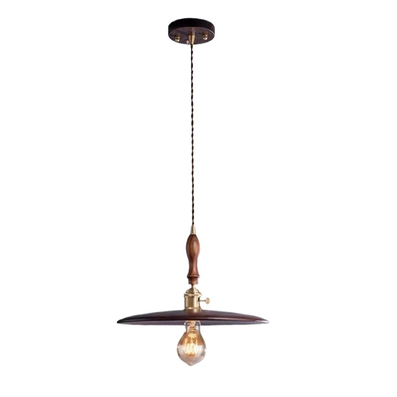 Lámpara japonesa creativa de madera retro retro luces de comedor de dormitorio silenciosa cabeza de cama estudio bar lámpara de sala de té de madera maciza