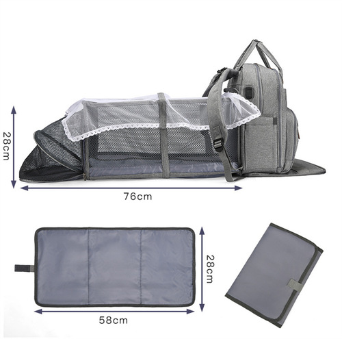 Cross-border new style bed bag mom bag waterproof wear-resistant detachable baby bag dual-shoulder travel outdoor large capacity backpack
