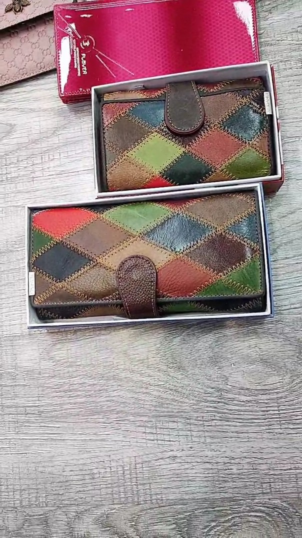 拼皮錢包長短款備注購買