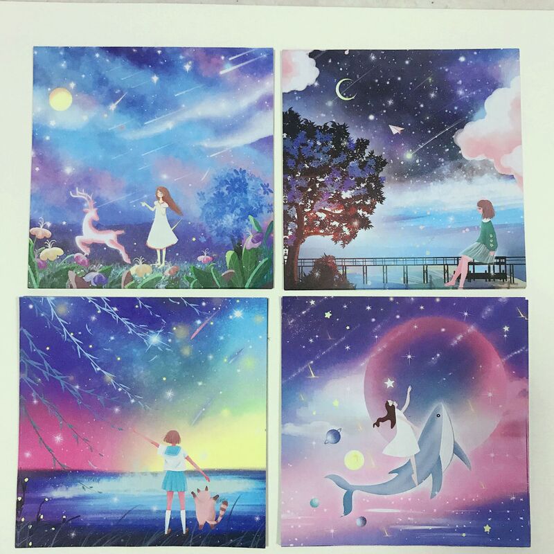 Double-sided Printing Origami Star Horoscope Cherry Blossom Planet Little Daisy Star Star Sea Star Pet